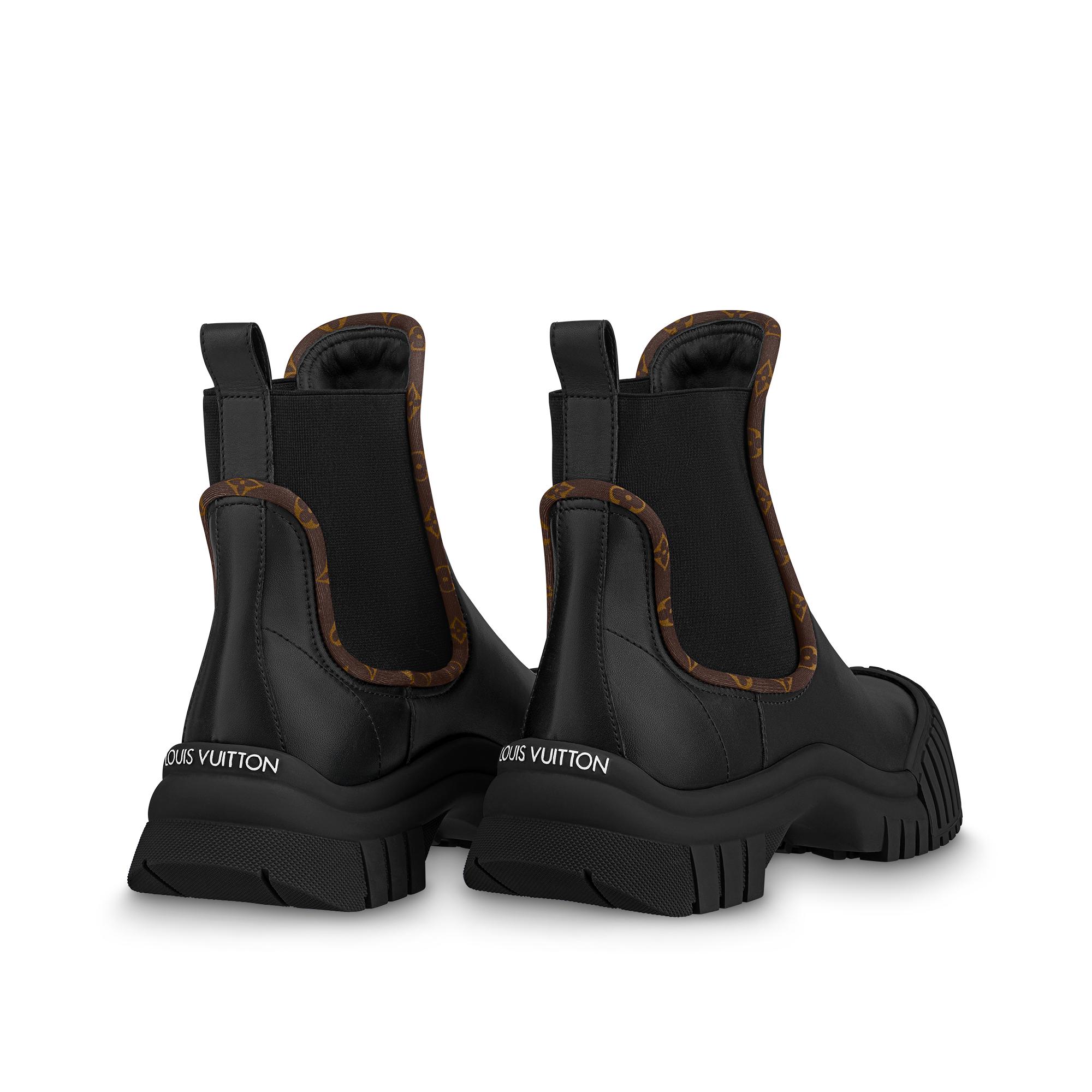 Ruby Flat Ankle Boots Luxury Black LOUIS VUITTON